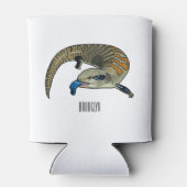 青い舌を使ったスケープの漫画イラストレーション 缶クーラー (裏面)