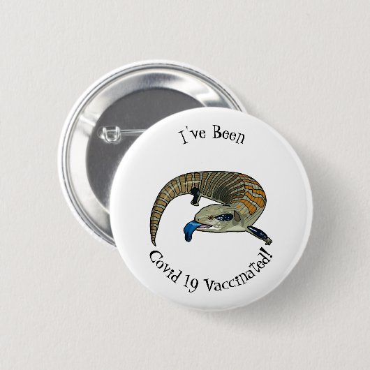 青い舌を使ったスケープの漫画イラストレーション 缶バッジ (正面&裏面)