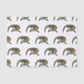 青い舌を使ったスケープの漫画イラストレーション 薄葉紙 (正面)