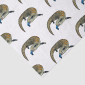 青い舌を使ったスケープの漫画イラストレーション 薄葉紙 (詳細)