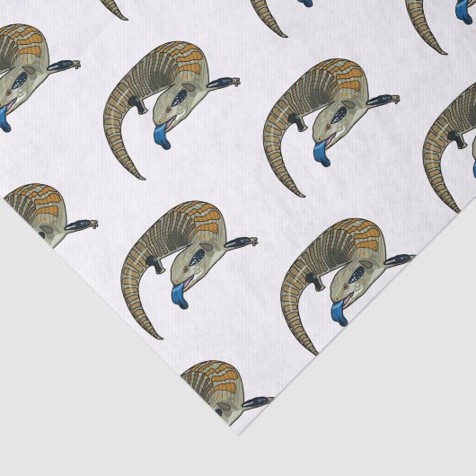 青い舌を使ったスケープの漫画イラストレーション 薄葉紙 (詳細)