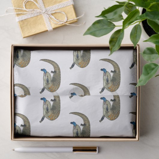 青い舌を使ったスケープの漫画イラストレーション 薄葉紙 (ギフト)