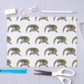 青い舌を使ったスケープの漫画イラストレーション 薄葉紙 (クラフト)