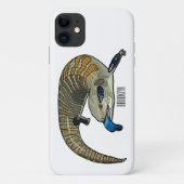 青い舌を使ったスケープの漫画イラストレーション Case-Mate iPhoneケース (裏面)