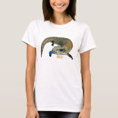 青い舌を使ったスケープの漫画イラストレーション Tシャツ (正面)