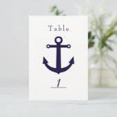 青い航海のいかりと白い表番号カード 招待状 (スタンド正面)