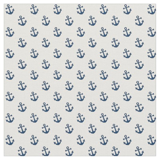 青い航海のいかり ファブリック (クローズアップ)