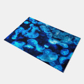 青い航海のクラゲ海洋生物 ドアマット (アングル)