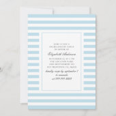 青い航海のストライプ。ストライプのバチェロレッテ 招待状 (正面)