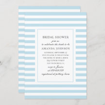 青い航海のストライプ。ストライプのブライダルシャワー