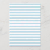 青い航海のストライプ。ストライプのモダン結婚の メニュー (裏面)