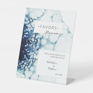 青い航海の目的地の結婚式の好意 台座サイン