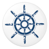 青い航海の船舵 セラミックノブ (正面)