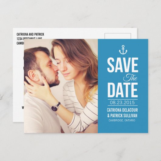 青い航海のSCRIPT PHOTO日付ポストカードを保存 案内ポストカード (正面/裏面)