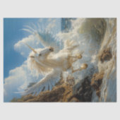青い航海ユニコーン 神話のファンタジー ペガサス 薄葉紙 (正面)