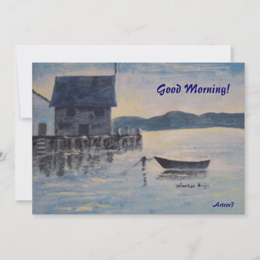 青い船の引退パーティー招待状のメモ 招待状 (正面)