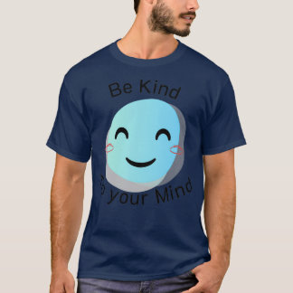 青い色の心に優しい Tシャツ