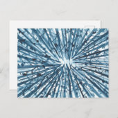 青い色の水色の風景、抽象芸術自然 シーズンポストカード (正面/裏面)