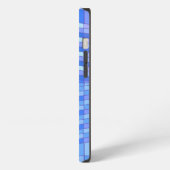 青い色の波状の長方形 iPhoneケース (左側面)