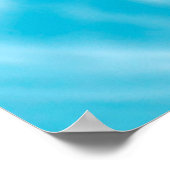 青い色の澄ん穏やかな水面のテクスチャ ポスター (角)