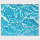 青い色の澄ん穏やかな水面のテクスチャ ラッピングペーパー (フラット)