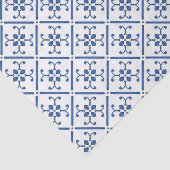 青い色の白いパタ地中海のータイル 薄葉紙 (詳細)