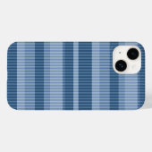 青い色の縦ストライプのパターン Case-Mate iPhoneケース (裏面 (横))