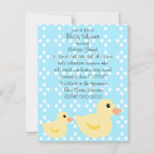 青い色の羽毛 招待状 (正面)