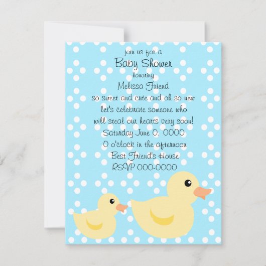 青い色の羽毛 招待状 (正面)