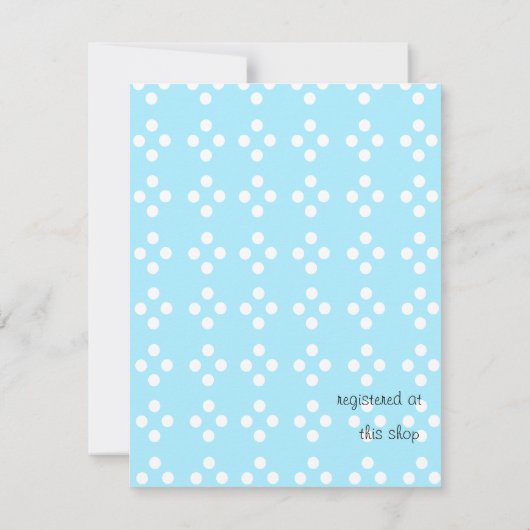 青い色の羽毛 招待状 (裏面)