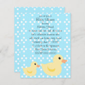 青い色の羽毛 招待状 (正面/裏面)