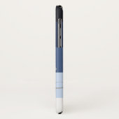 青い色の色グラデーションのストライプパーソナライズされた名前 Case-Mate iPhoneケース (裏面/左)