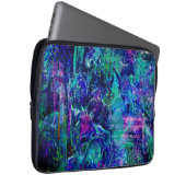 青い色の質感 ラップトップスリーブ (正面右)