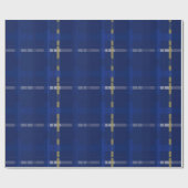 青い色の青、金ゴールド、銀に塗る ラッピングペーパー (フラット)