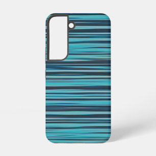 青い色ストライプの SAMSUNG GALAXY S22ケース
