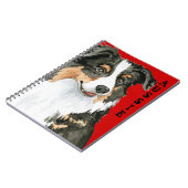 青い色ブロック ノートブック (左側)