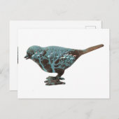 青い色合いのスズメの夢のようなイメージ ポストカード (正面/裏面)