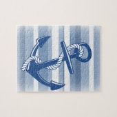 青い色合いのロープを持ついかり ジグソーパズル (横)