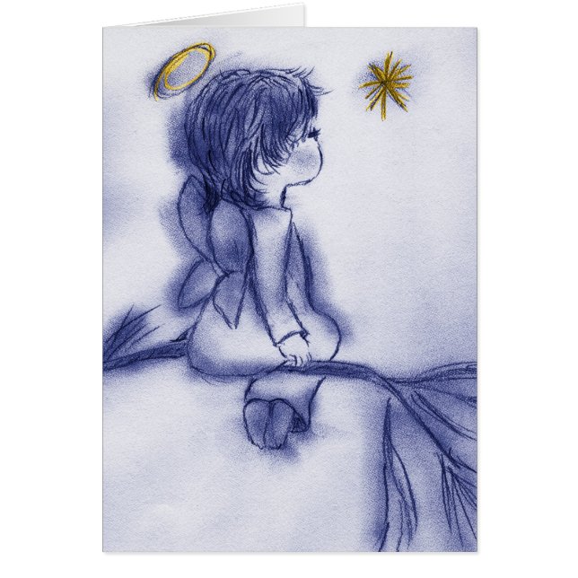 青い色合いの天使の希望 (正面)