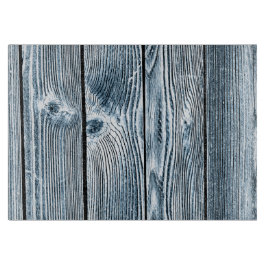 青い色合いの木製のガラスまな板 カッティングボード