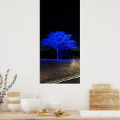 青い色合いの木 ポスター (キッチン)