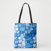 青い色合いの石のように丸ま王室のる トートバッグ (正面)