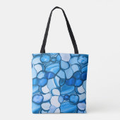 青い色合いの石のように丸ま王室のる トートバッグ (裏面)