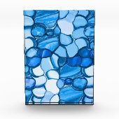 青い色合いの石のように丸ま王室のる フォトブロック (正面)