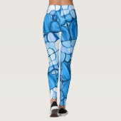 青い色合いの石のように丸澄んい レギンス (裏面)