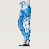 青い色合いの石のように丸澄んい レギンス (左)