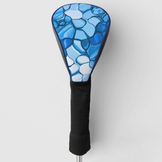 青い色合いの石のように丸王室のい ゴルフヘッドカバー (正面)