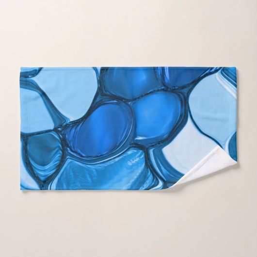 青い色合いの石のように丸王室のい バスタオルセット (ハンドタオル)