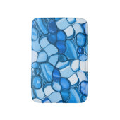 青い色合いの石のように丸王室のい バスマット (正面縦)