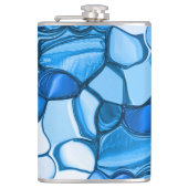 青い色合いの石のように丸王室のい フラスク (正面)